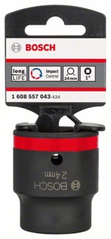 1608557043 Головка Bosch 24 mm , H 57 mm , S 1" 1.608.557.043